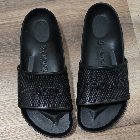 Birkenstock Barbados Essential Black Slide Sandals Size 39 - Picture 1 of 6